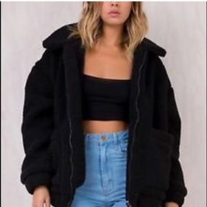 I AM GIA PIXIE COAT IN BLACK